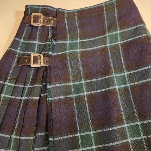 Vintage Burberry Plaid Skirt SZ 8 - Picture 3 of 7